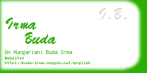 irma buda business card